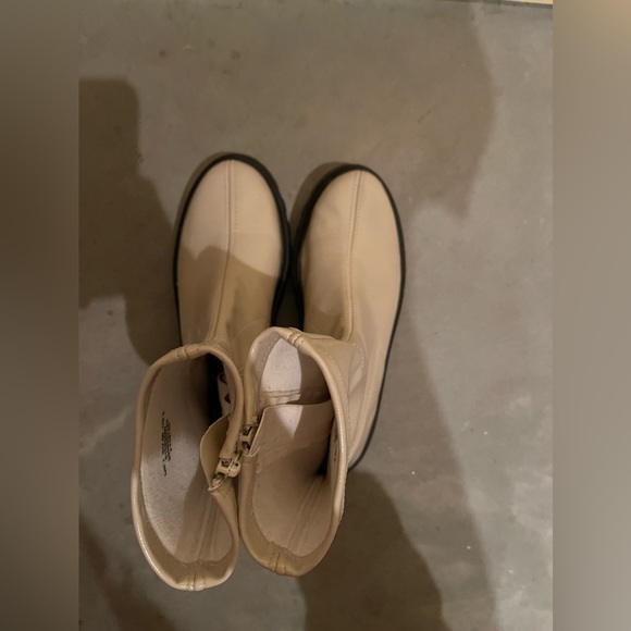 Asos White Patent Chunky Sole Sock Ankle Boots - Picture 4 of 8